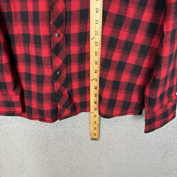 S Roebuck and Co Flannel Shirt Men XL Snap Button Western Chest Pockets Cotton - Picture 6 of 8